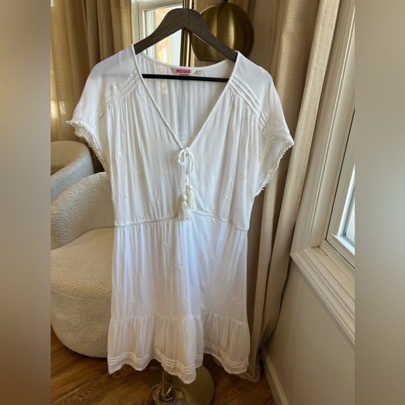 Indiska White Embroidered Dress | Large - Picture 1 of 8